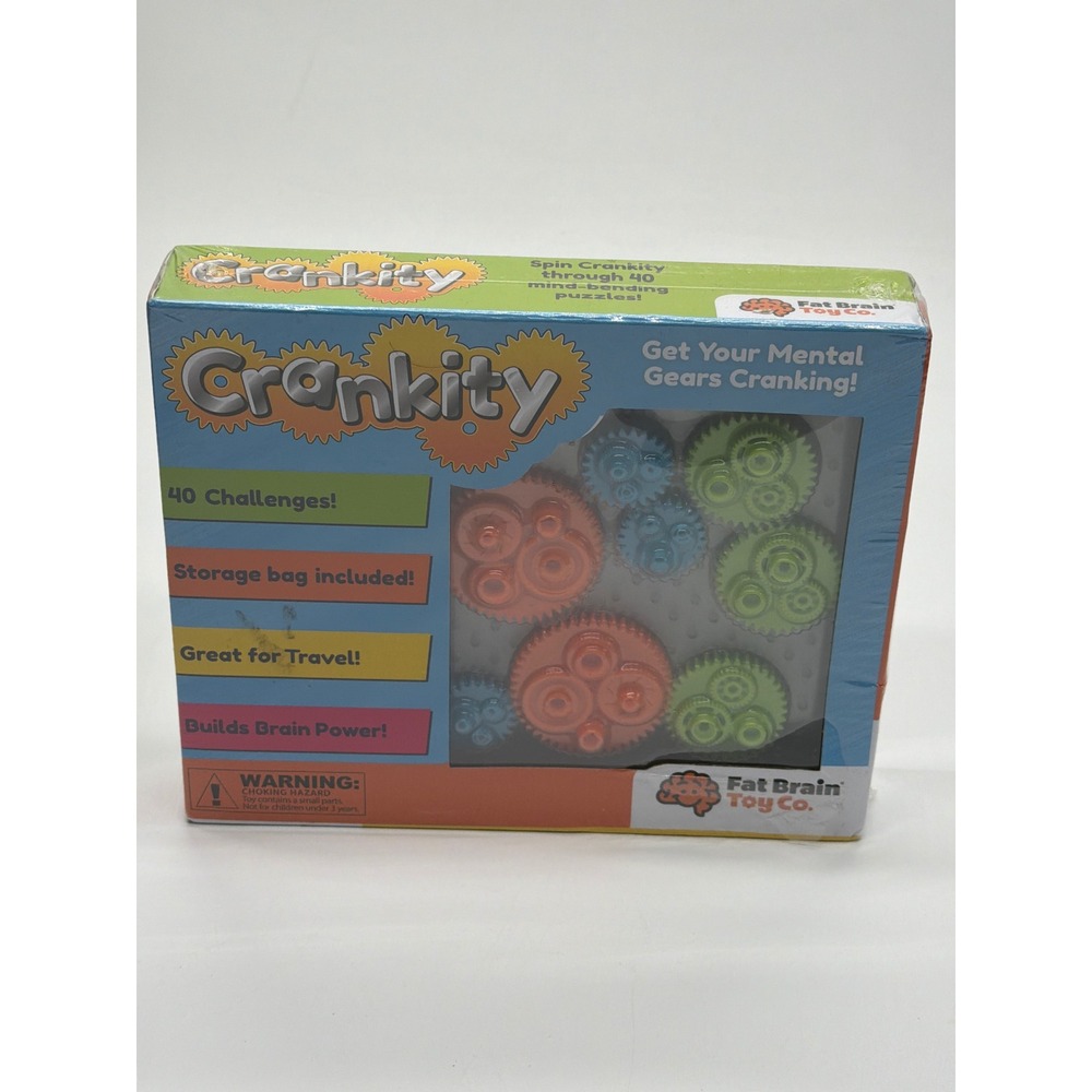 Fat Brain Toy Co‎ Crankity Brain Teasing Gear Puzzle Game 40 Challenges NEW